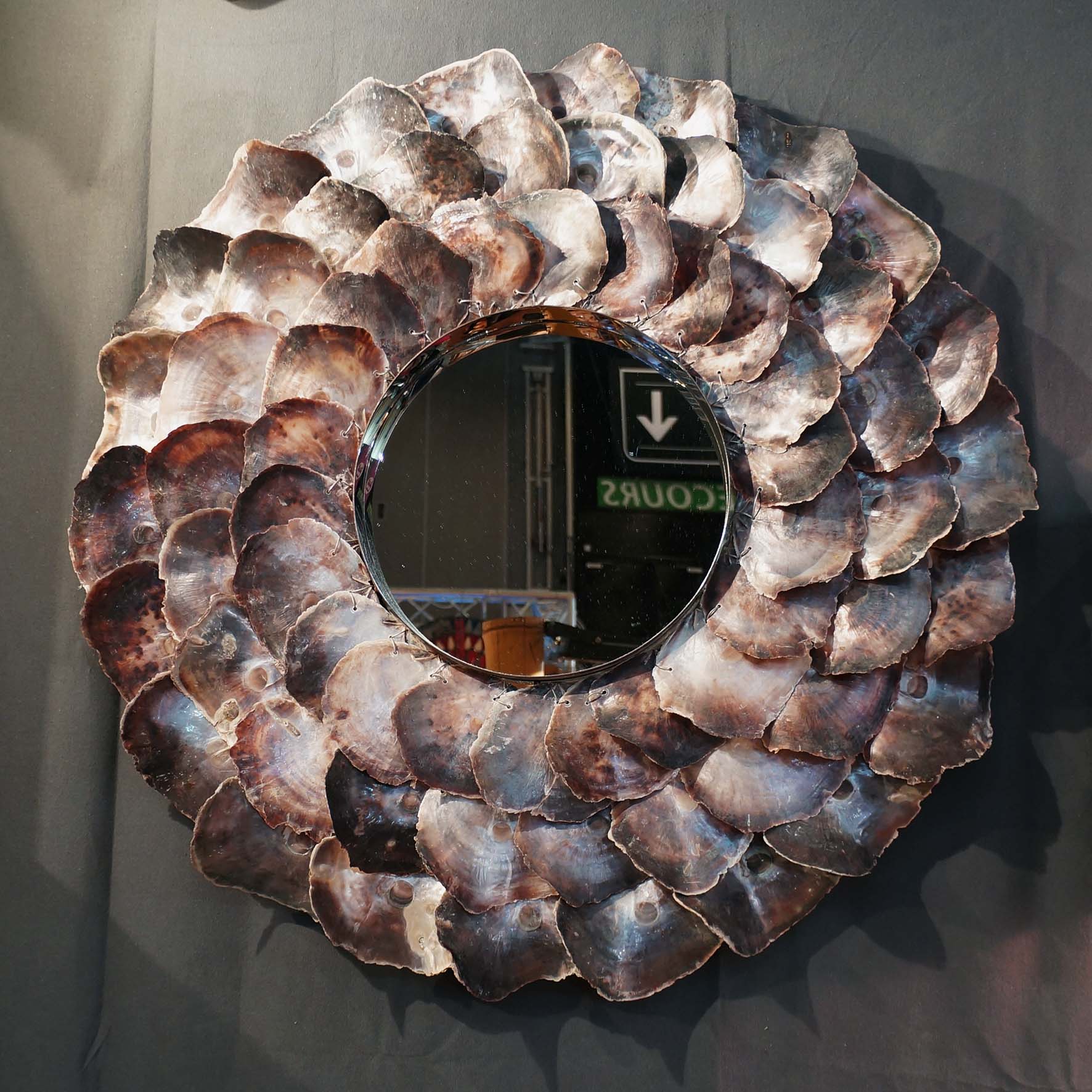 Miroir rond saddles shells 80 cm
